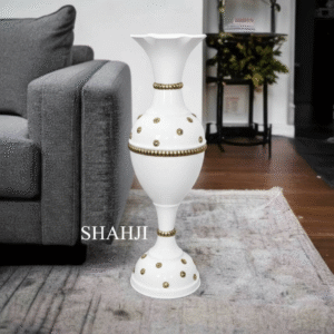 SANJARI Elegant Metal Flower Vase Big Size 24 Inches Height Long- Stylish Home Decor Accent with Durable Craftsmanship - Contemporary Design for Flowers, Living Room, and Wedding Decor | Pack of 1