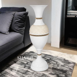 SANJARI Elegant Metal Flower Vase Big Size 24 Inches Height Long- Stylish Home Decor Accent with Durable Craftsmanship - Contemporary Design for Flowers, Living Room, and Wedding Decor | Pack of 1