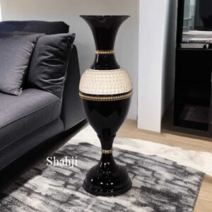 SANJARI Elegant Metal Flower Vase Big Size 24 Inches Height Long- Stylish Home Decor Accent with Durable Craftsmanship - Contemporary Design for Flowers, Living Room, and Wedding Decor | Pack of 1