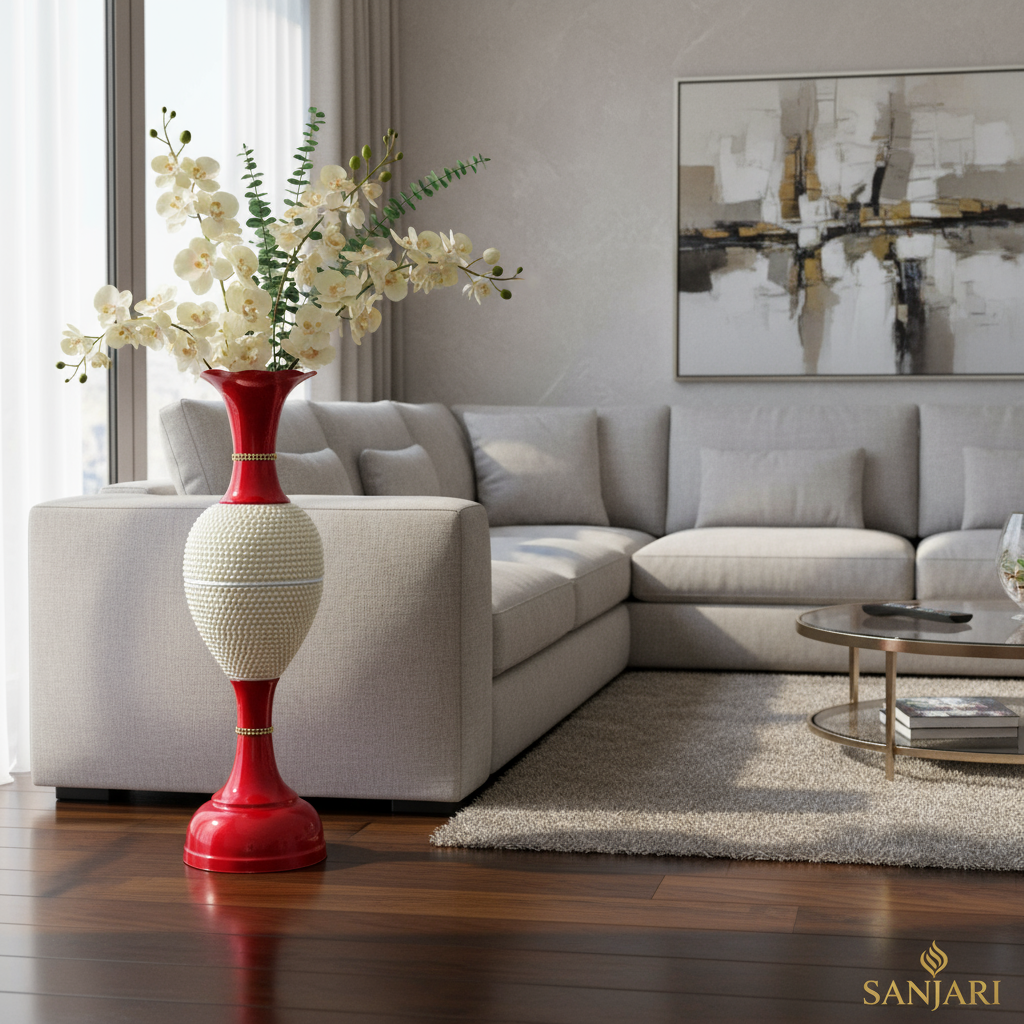 36 inch vase red